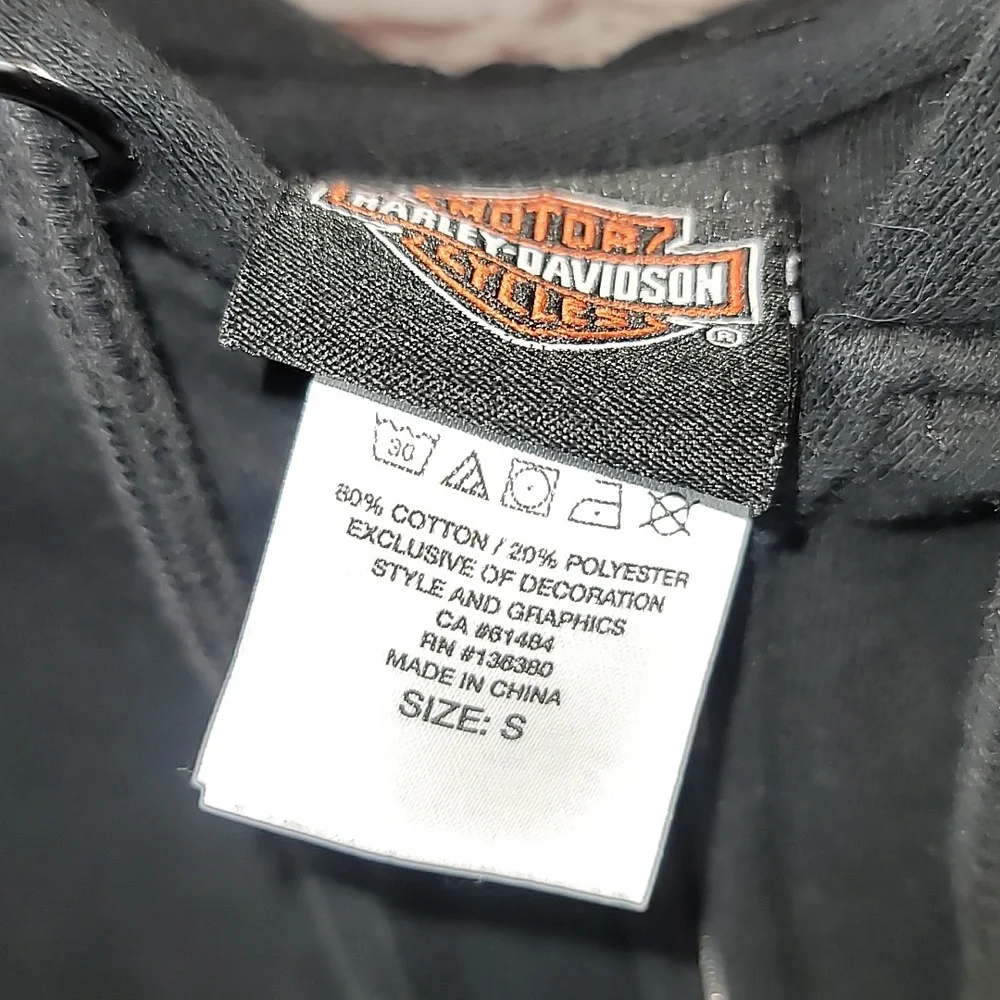 Harley davidson zip up hoodie Smoky mountains men's small - Picture 3 of 5